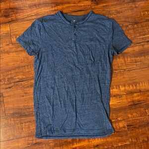 American Eagle Outfitters Navy Henley Shirt | Size Small